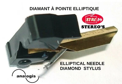 COM ANALOGIS (JP) TONNADEL N75ED II stylet diamant ELLIPTIQUE pour SHURE M75ED N75E N75 74 DUAL DN 325 320