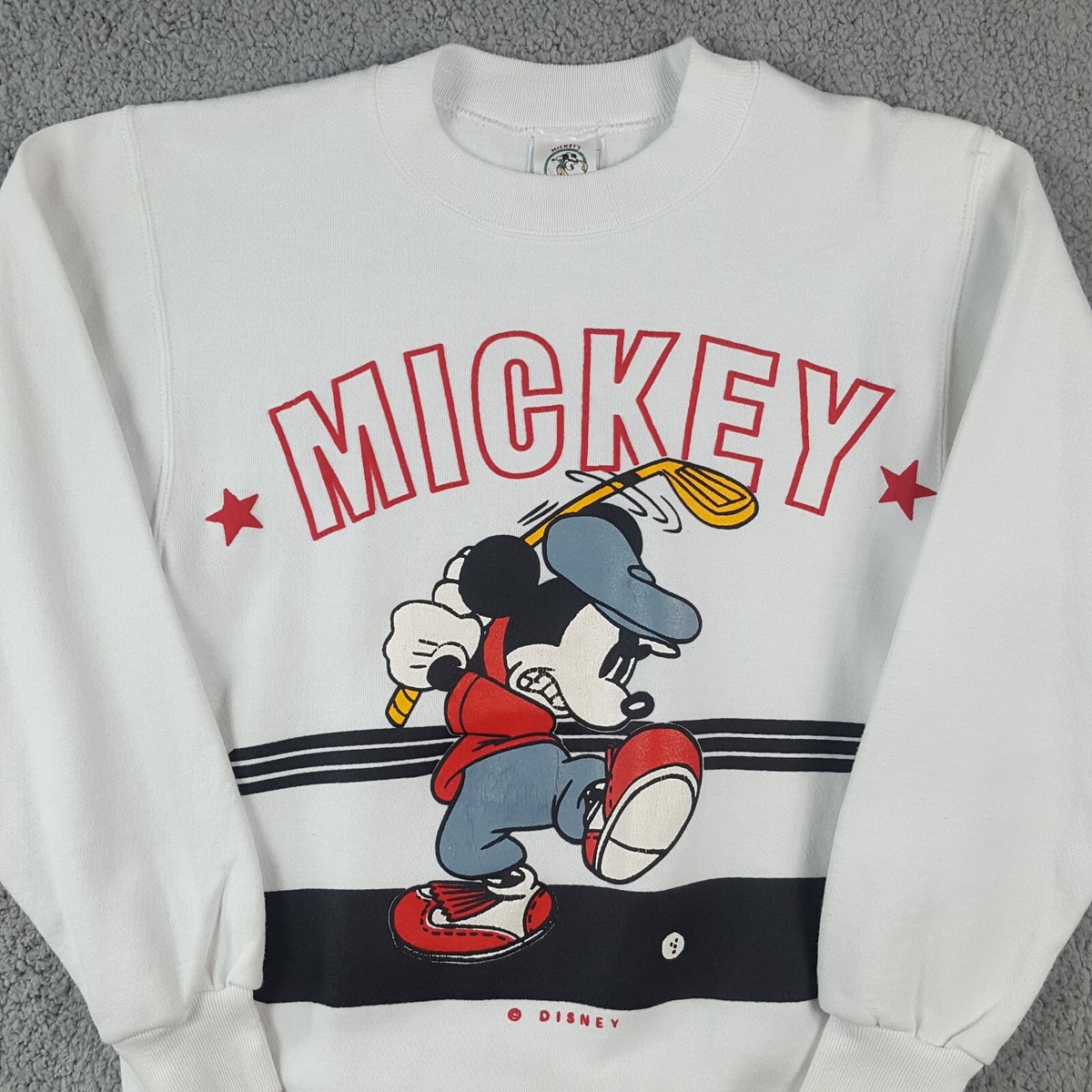 90s Mickey Mouse Golf Disney Cartoon Size Small Pullover Crewneck