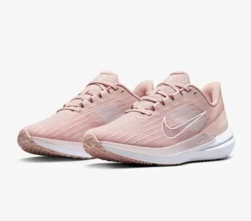 NIKE Winflo 9 Running Womens Size 10.5 Pink Oxford Rose White DD8686 600