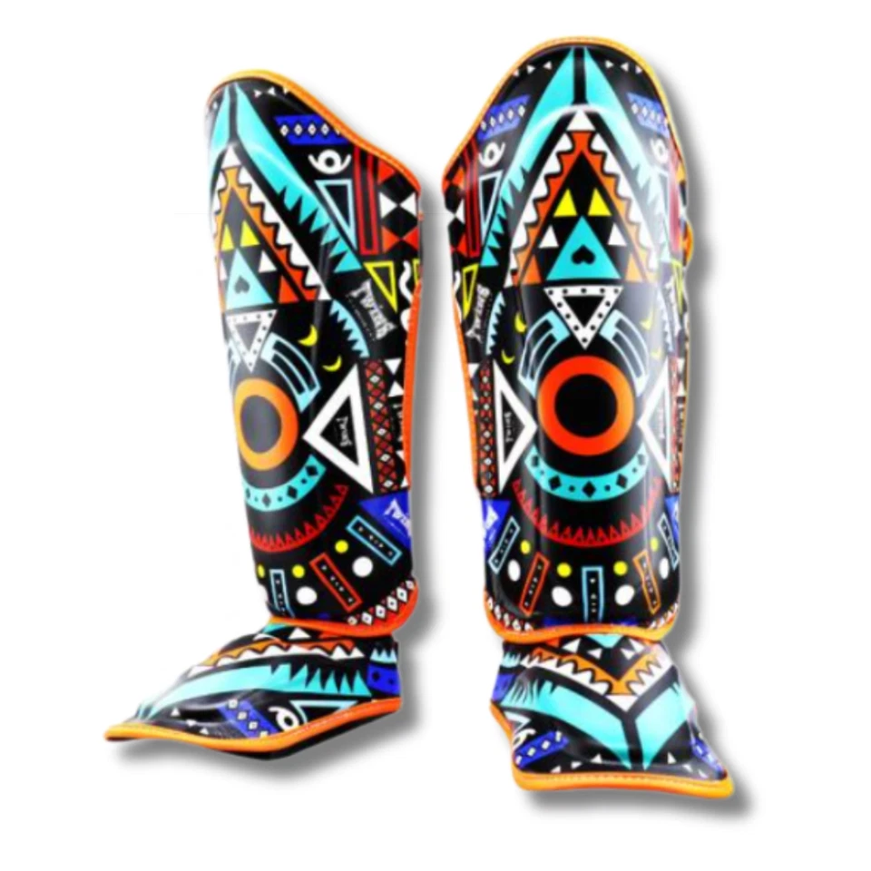 Twins Shin Special FSGL10-57 Boxing Leather Protector Pads Guards MMA Handmade - Image 4 of 4