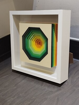 The Sublime Spectrum X gerahmtes Original Papercut Kunstwerk Owen Gildersleeve signiert