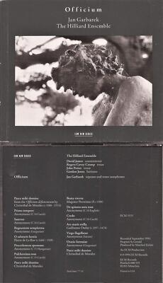 Officium by Jan Garbarek/The Hilliard Ensemble (CD, Sep-1994) With Booklet Combo