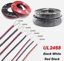 UL2468 Stranded Electronic Wire 2-Core Flat Ribbon Cable 16AWG~30AWG 80℃ 300V
