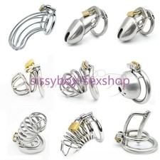 Stainless Steel Metal Male Chastity Device Restraint Ring Lock Chastity Cage New