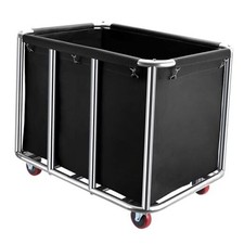 Commercial Laundry Cart with Wheels,400L Large Industrial Laundry Black