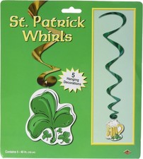 Shamrock Hanging Decorations - St. Patrick's Day Party Whirls Set