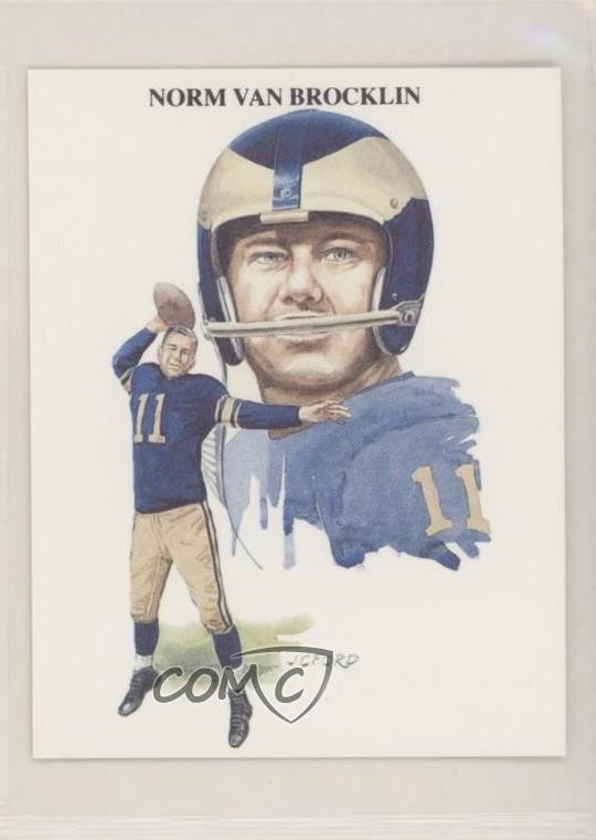 1989 All Time Great Quarterbacks Norm Van Brocklin #7 HOF 1p1