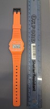 Casio F-91WC Collection Orange Resin Case. (Crwys)