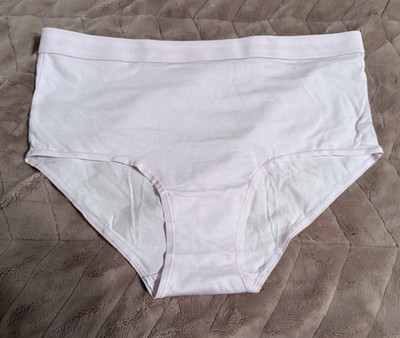 Victoria's Secret Delicate Violet Logo Cotton Modern Brief Panty ~ LARGE ~ NWT!