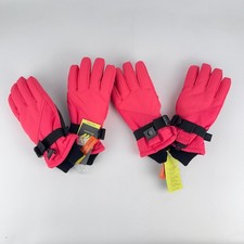 Pair of 2 All in Motion Ski Gloves Unisex 4-7 Pink Zipper Insulated Snow Sports