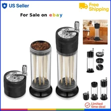 Zinc Spice Grinder 3-in-1 Hand Crank Milling Storage Black Kitchen Tool