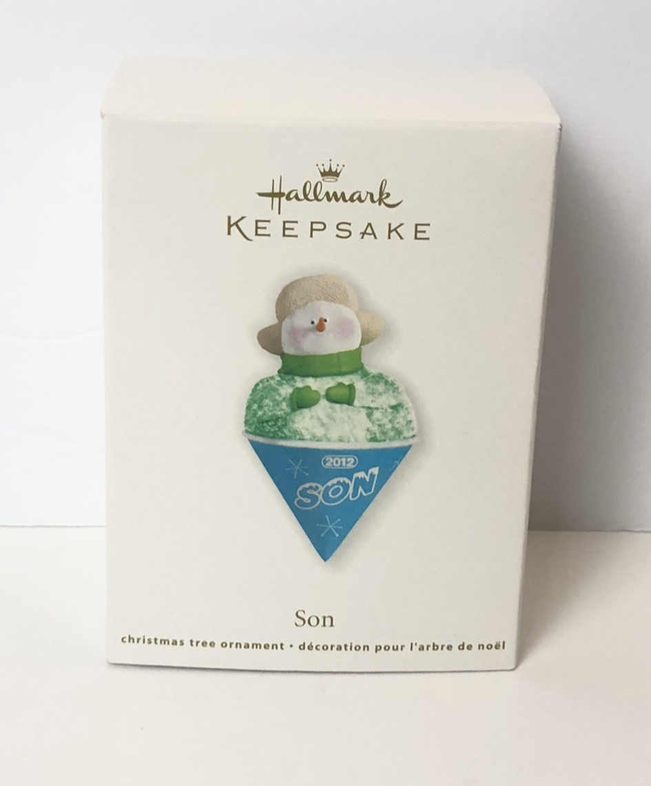Hallmark Keepsake SON 2012 Snowman Snowcone Christmas Ornament Holiday Decor