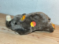 Vintage Steiff Nosy Cosy Rhino Plush Stuffed Animal Toy 12" 5420/19
