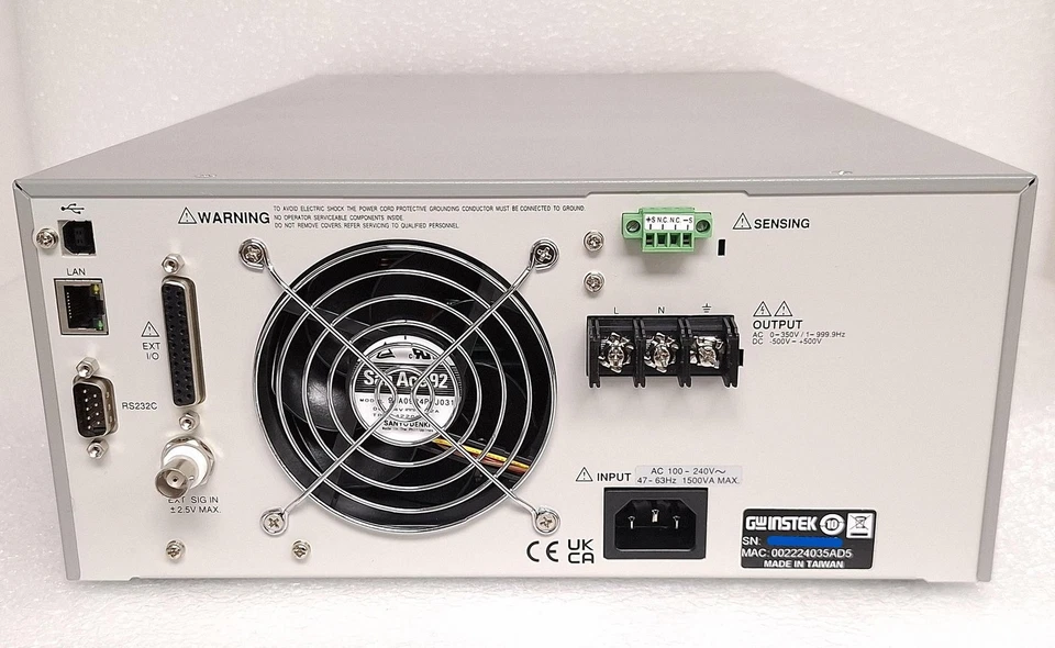 GW Instek ASR-2100 Programmable AC/DC Power Source 1000VA (USB+LAN) - Image 4 of 4