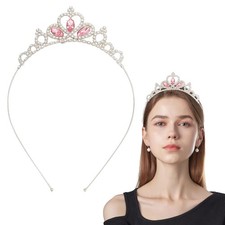 Pink Crown Hairbands for Girls Wedding Halloween Party Christmas