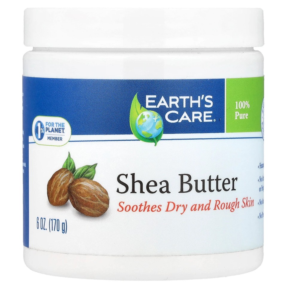 Earth s Care Shea Butter 100 Pure 6 oz 170 g All-Natural, Hexane-Free, No