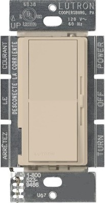 Lutron Diva DVSCLV-600P-TP Magnetic Low-Voltage Dimmer Switch Single-Pole Taupe