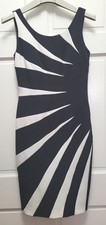 Adrianna Papell Women's Sleeveless Sunburst Sheath Dress - Navy Blue - Sz 6