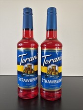 Lot 2 Torani Sugar Free Syrup Strawberry Zero-Calorie Flavoring Drinks 25.4 oz