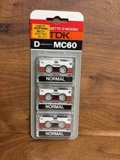 Vintage 1998 TDK MC60 Micro Cassette 3 Pack - New