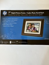 HP df730 7" Digital Picture Frame, Remote, Cords and Instructions