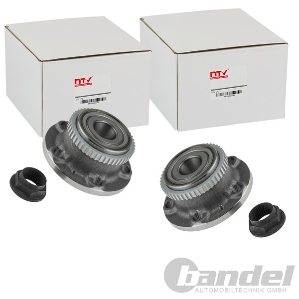 2X NTY Radlager Satz Hinten Beidseitig Passend FÜR CitroËN Evasion Jumpy Fiat-image