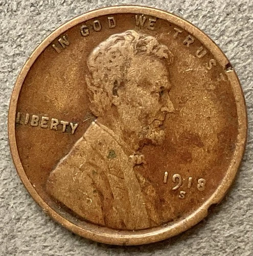 1918-S  Lincoln Wheat Cent - [F] Fine - Better Grade ~ B540