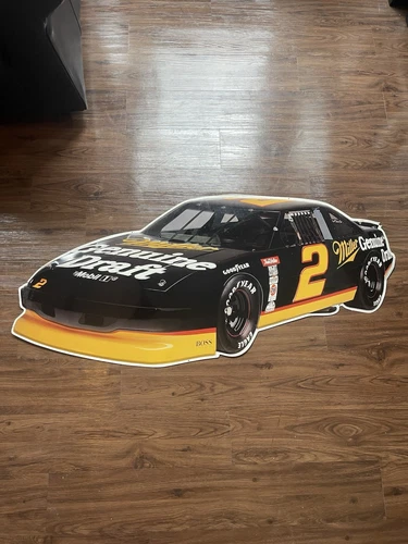Vintage 1990's Miller Genuine Draft Rusty Wallace Car #2 Tin Metal Large Sign