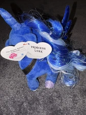 *RETIRED* Ty Beanie Boo PRINCESS LUNA Blue Pony (2017) NEW W/ Tag