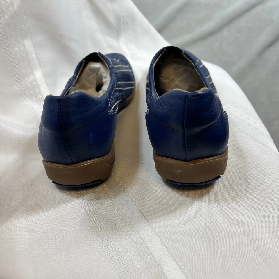 Zapato Sesto Meucci Cuero Azul Sin Cordones 8.5N Italia Capri Cómodo Caminar Viaje Foto 3 de 4