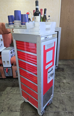 TURKISH AIRLINES Flugzeugtrolley +7 x Eins. NEU, Aircraft cart +7 x Drawers New