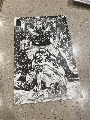 Walking Dead 15th Anniversary #100 Comic Image VARIANT Black White 1st Negan