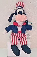 Disney Store Uncle Sam Goofy Bean Bag Plush 4th Of July Patriotic 10"