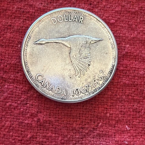 🇨🇦 1867-1967 Silver Canada Centennial Flying Goose Silver Dollar 80% 🍁