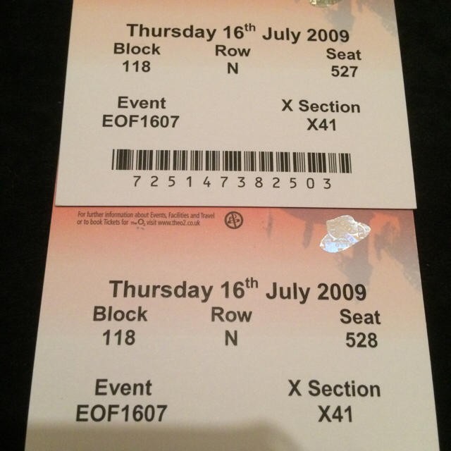 MICHAEL JACKSON THIS IS IT Tour It became an illusion Ticket Seat