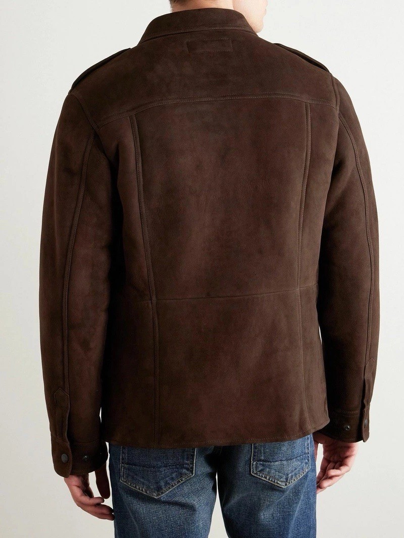 Ralph Lauren Purple label - Chilton Shearling Suede Shirt Jacket -S- $4,995 image 5