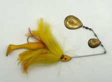 Fudally Stump Hawg Muskie Spinnerbait Double Brass Blades Yellow Used