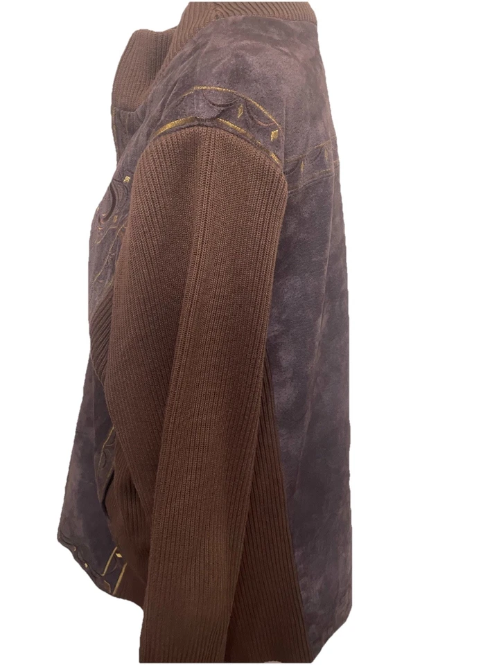 Chaqueta de cuero Bob Mackie estilo occidental | L Foto 2 de 4