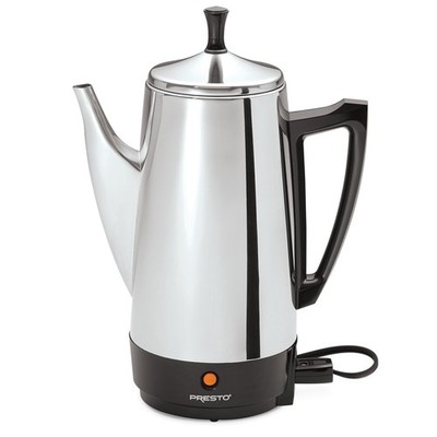 Presto 02811 Stainless Steel Electric Coffee Percolator - 12-Cups, Silver
