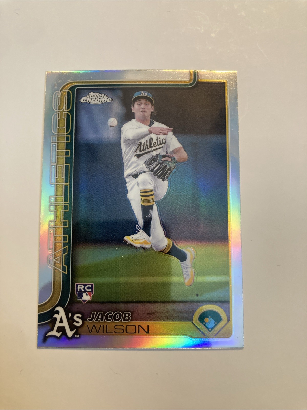2025 Topps Chrome Jacob Wilson Rookie RC Refractor #96 Athletics