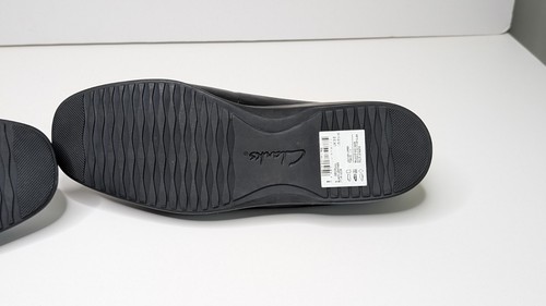 Clarks Ladies Georgia UK3 Wide EE Fit Black Leather Loafer BNWL - Picture 7 of 9