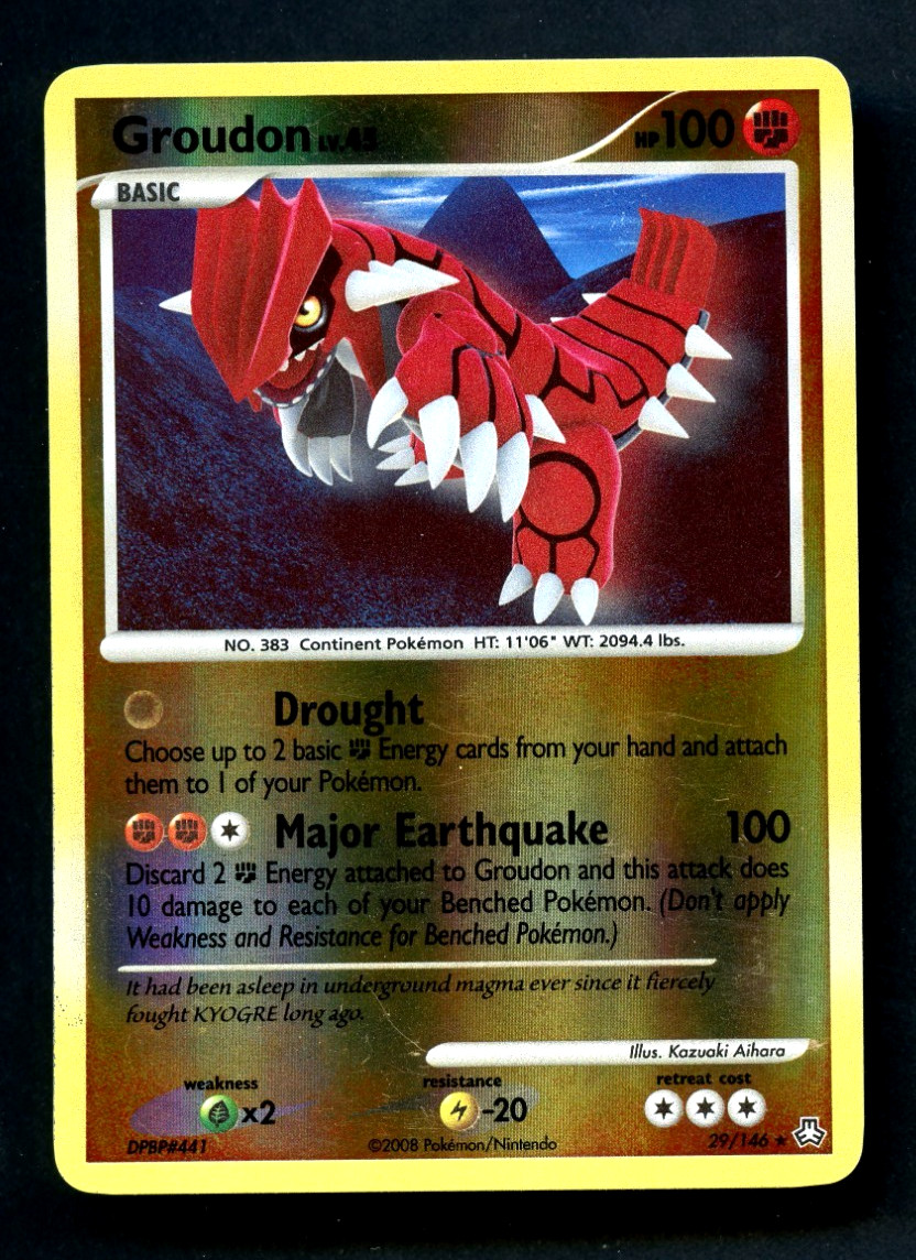 Pokemon Card: GROUDON Reverse Holo Legends Awakened 29/146 (LP)