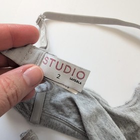 La Perla Studio 2 Everyday Loungewear Gray Triangle Bra - Size 34C - Modal Soft