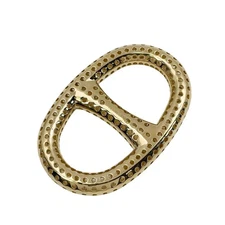 HERMES Scarf Ring Cha ne d Ancre Perforated Punching Metal Gold
