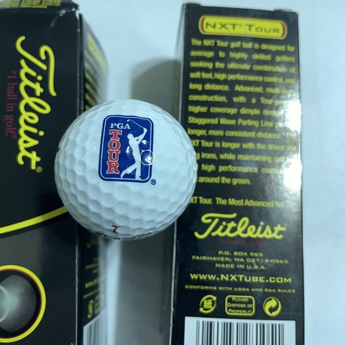 Titleist NXT Tour Golf Balls 2 Sleeves Total 6 Balls CDW PGA Tour Logos New - Picture 5 of 6