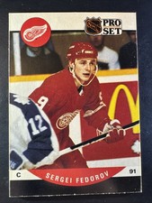 1990-91 Pro Set - Sergei Fedorov #604 (RC) Detroit Red Wings Rookie Card
