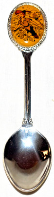 Vintage 1980's Disney Collectors Silverplate Spoon Peter Pan & Tinkerbell