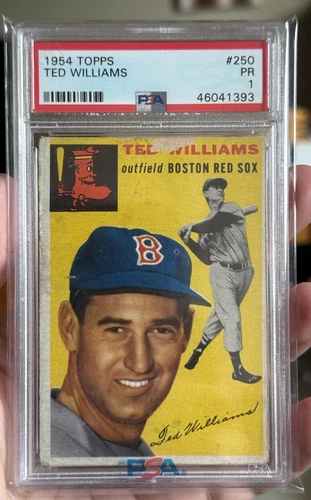 TED WILLIAMS 1954 TOPPS PSA 1 ! *NEW SLAB ! *PRESENTS NICELY FOR A 1 ! *HIGH # !