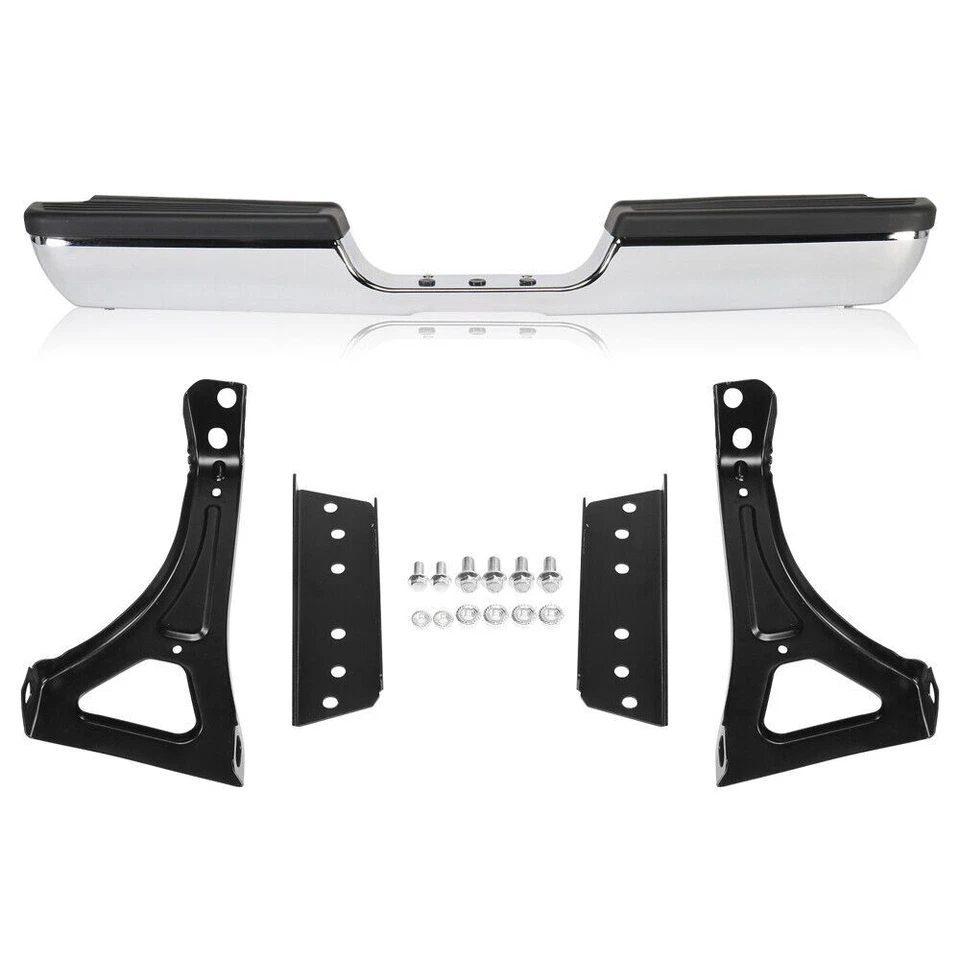 Chrome Complete Rear Step Bumper Assembly For Dodge Ram 1500 2500 3500 1994-2002 Foto 2 de 4