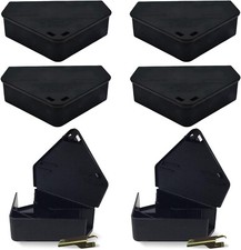 Mouse Station with Keys Black 6 Pack, Key Required Mouse Stations, Mice Stations
